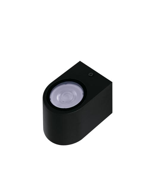 .Jazzway PDL-R 72150 GU10-2 BL 230V IP65  алюминий, покрыт порошковой краской поликарбонат чёрный 95х72х15