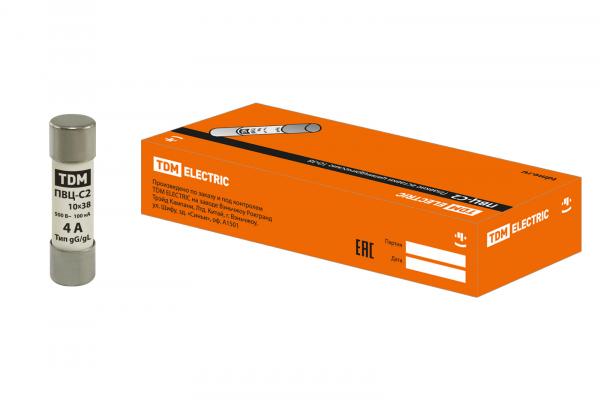 Вставка плавкая TDM ПВЦ-С2 10х38  4А