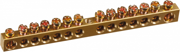 Шина нулевая Navigator  NBB-69-14-1 6*9, 14 отверстий  71 148